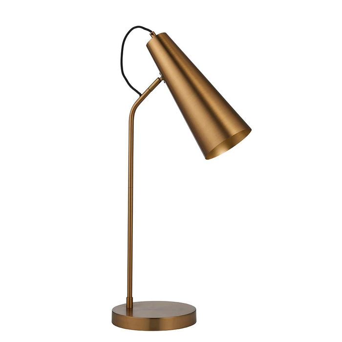 Karna Metal New Task Table Lamp In Antique Brass