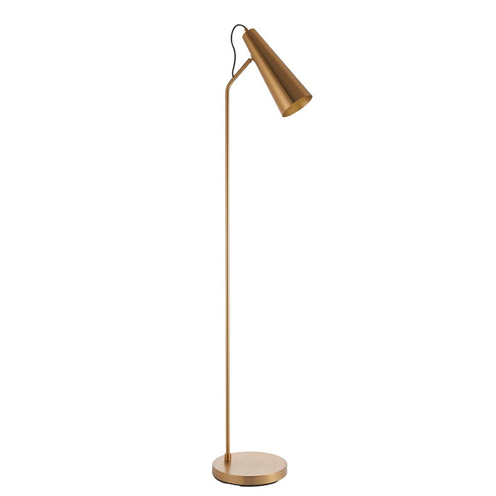 Karna Metal New Task Floor Lamp In Antique Brass