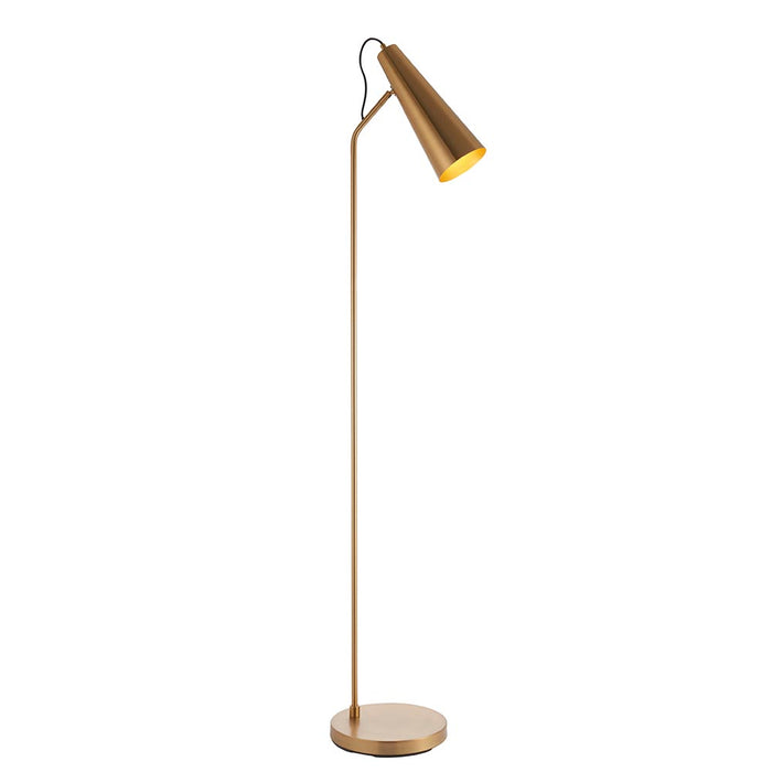 Karna Metal New Task Floor Lamp In Antique Brass