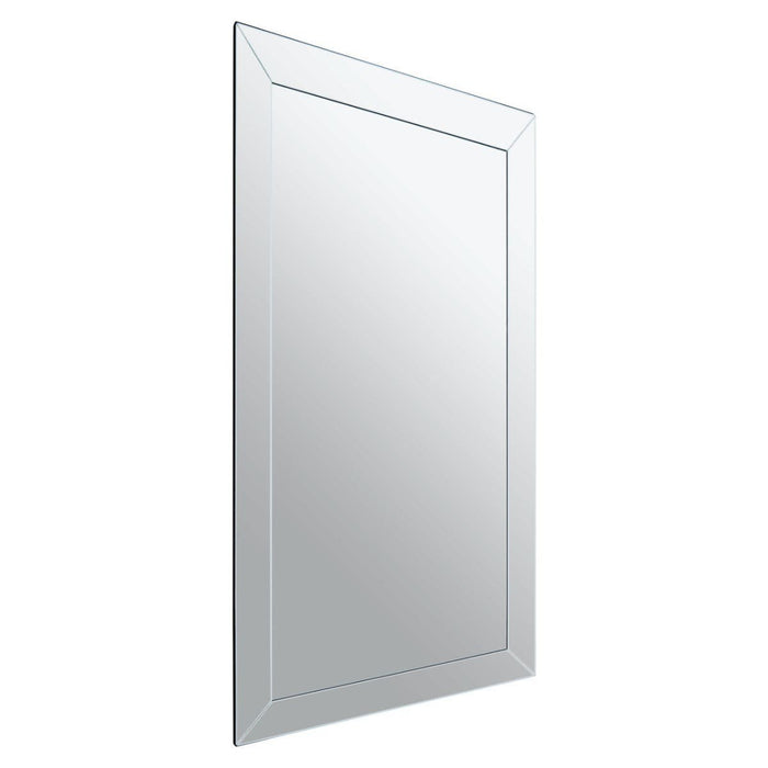 Sana Large Rectangular Wall Mirror With Wooden Frame