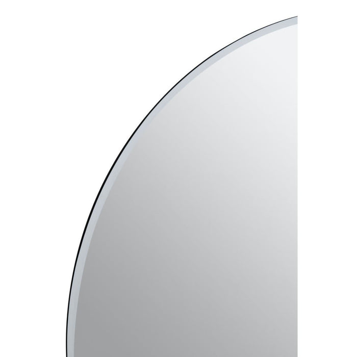 Sana Large Round Wall Mirror With Wooden Frame