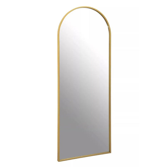 Avento Tall Wall Mirror In Gold Iron Frame