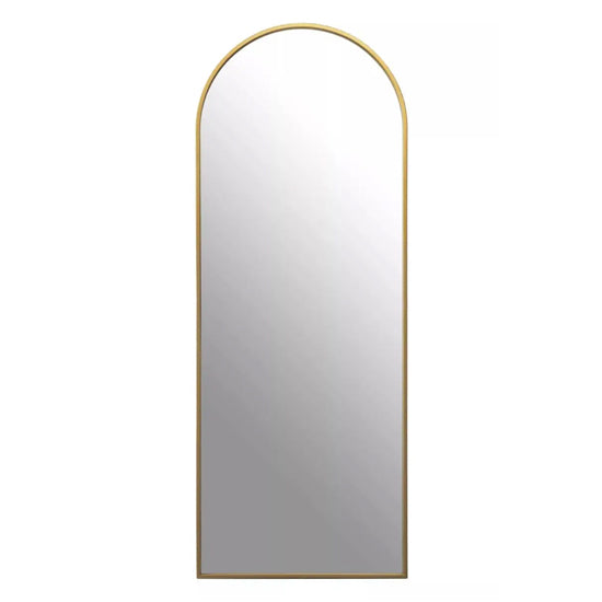 Avento Tall Wall Mirror In Gold Iron Frame