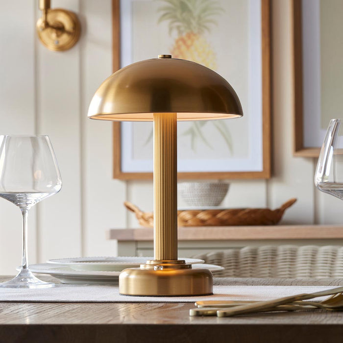 Bridport Rechargeable Table Lamp In Warm Brass