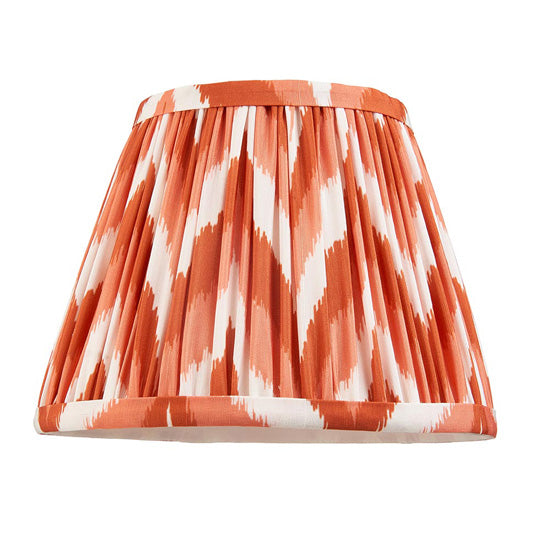 Bibury And Zigzag 20cm Apricot Orange Fabric Shade Table Lamp In Natural Ash