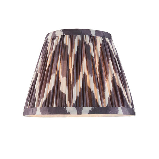 Bibury And Zigzag 20cm Pearl Grey Fabric Shade Wall Light In Natural Ash