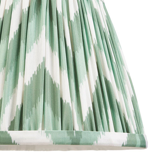 Bibury And Zigzag 20cm Costswold Green Fabric Shade Wall Light In Natural Ash