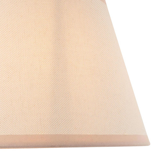 Bibury And Ivy 20cm Vintage White Fabric Shade Wall Light In Natural Ash