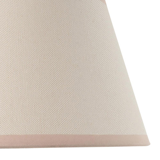 Bibury And Ivy 20cm Vintage White Fabric Shade Wall Light In Natural Ash