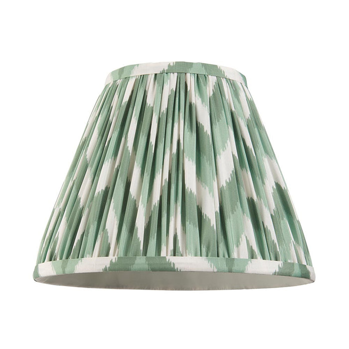 Burley Rechargeable And Zigzag 25cm Cotswold Green Shade Floor Lamp In Brushed Aged Brass