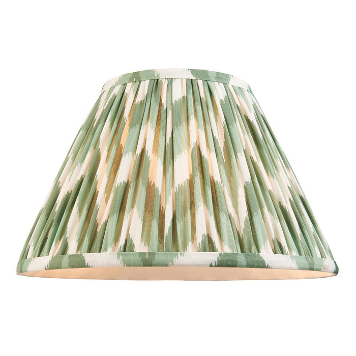 Burley Rechargeable And Zigzag 30cm Cotswold Green Shade Floor Lamp In Brushed Aged Brass