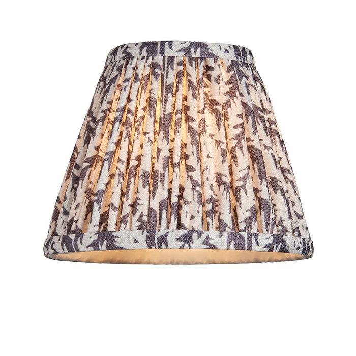 Burley Rechargeable And Leaf 16cm Pearl Grey Shade Table Lamp In Brushed Aged Brass