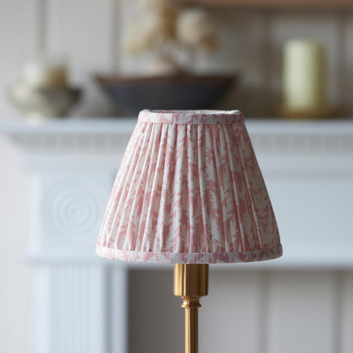 Burley Rechargeable And Leaf 16cm Peachy Keen Shade Table Lamp In Brushed Aged Brass