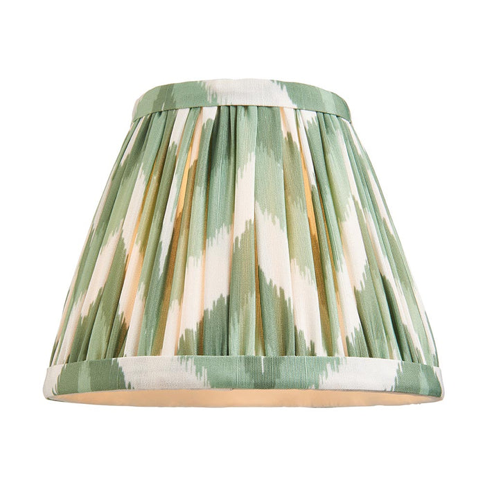 Burley Rechargeable And Zigzag 16cm Cotswold Green Shade Table Lamp In Brushed Aged Brass