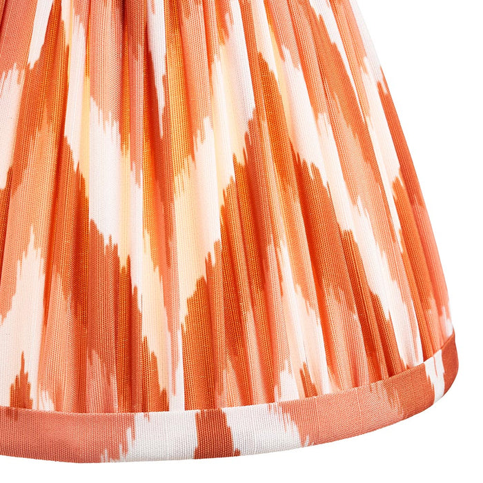 Burley Rechargeable And Zigzag 16cm Apricot Orange Shade Table Lamp In Brushed Aged Brass