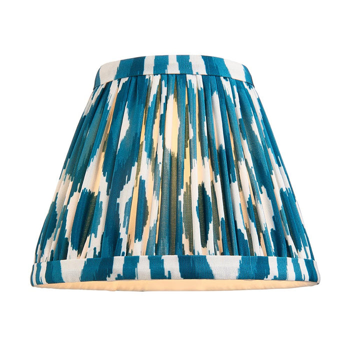 Burley Rechargeable And Ikat 16cm Marlin Blue Shade Table Lamp In Brushed Aged Brass