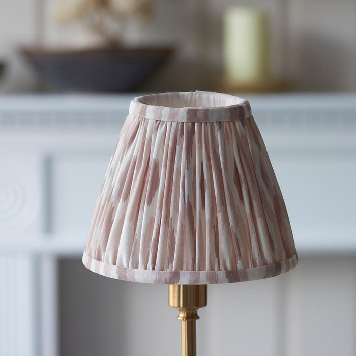 Burley Rechargeable And Ikat 16cm Neutral Shade Table Lamp In Brushed Aged Brass