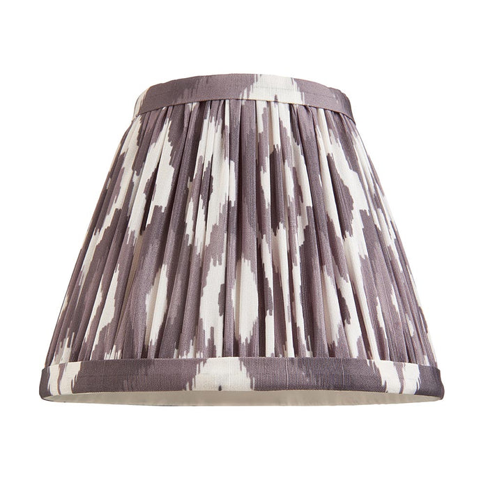 Burley Rechargeable And Ikat 16cm Pearl Grey Shade Wall Light In Brushed Aged Brass