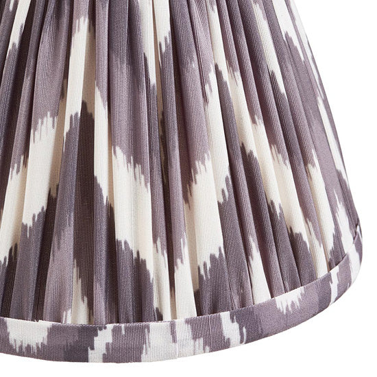 Bibury And Zigzag 16cm Pearl Grey Fabric Shade Table Lamp In Satin Cotswold Green