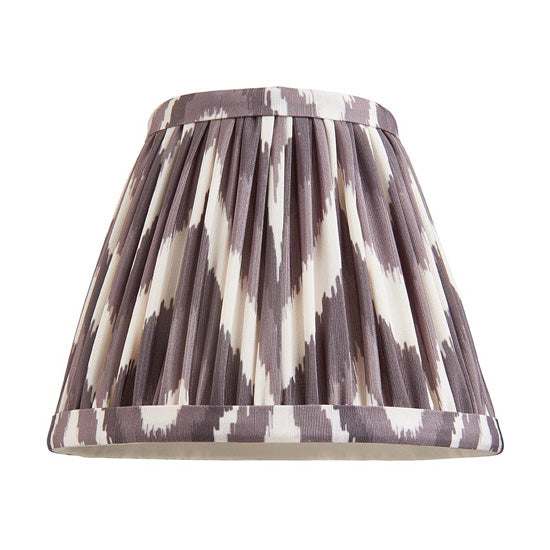 Bibury And Zigzag 16cm Pearl Grey Fabric Shade Table Lamp In Satin Cotswold Green