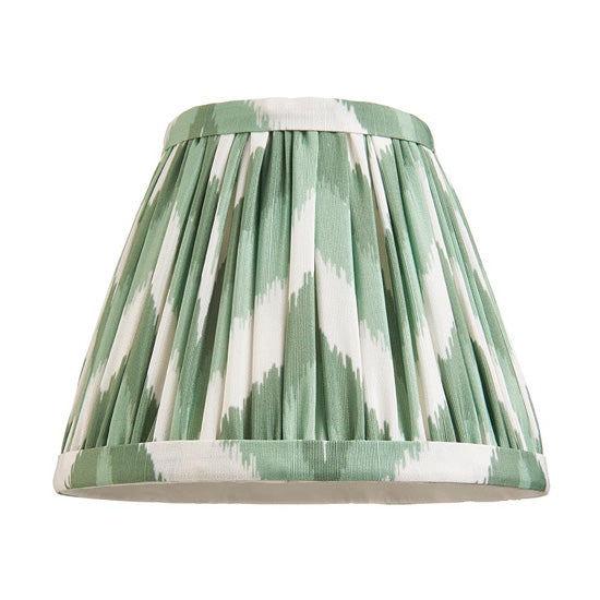 Bibury And Zigzag 16cm Cotswold Green Fabric Shade Table Lamp In Satin Pink Clay