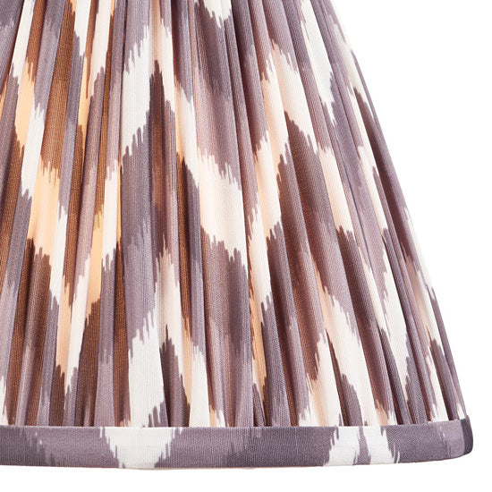 Bobble And Zigzag 25cm Pearl Grey Fabric Shade Table Lamp In Olive Green Bobble Ceramic Base