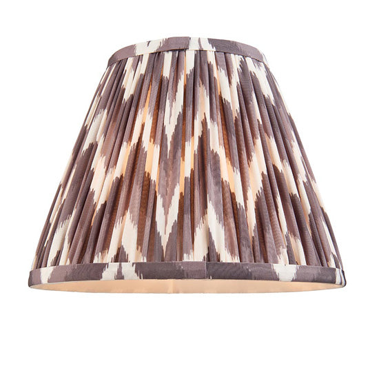 Bobble And Zigzag 25cm Pearl Grey Fabric Shade Table Lamp In Olive Green Bobble Ceramic Base