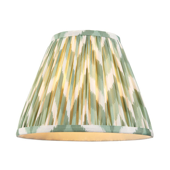 Bobble And Zigzag 25cm Cotswold Green Fabric Shade Table Lamp In Olive Green Bobble Ceramic Base