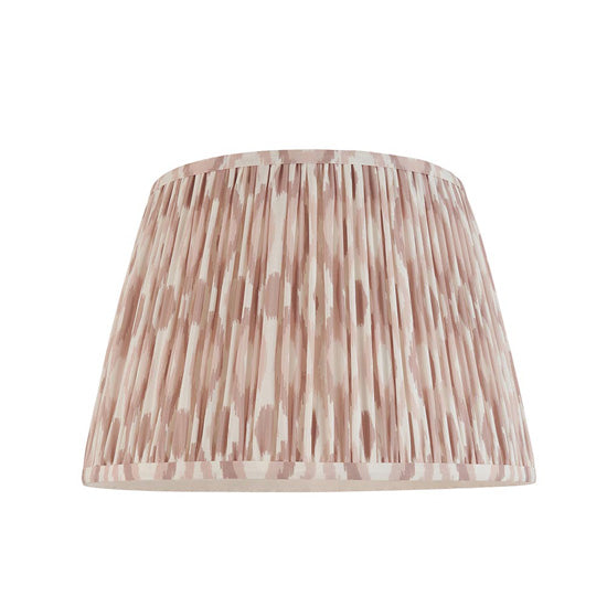 Bobble And Ikat 35cm Neutral Fabric Shade Table Lamp In Gloss White Ceramic Base