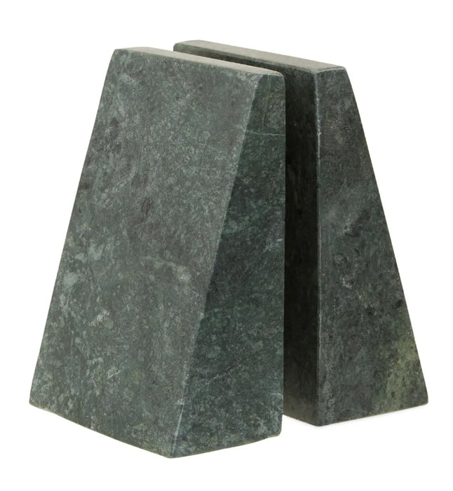 Koper Marble Set Of 2 Bookends In Green