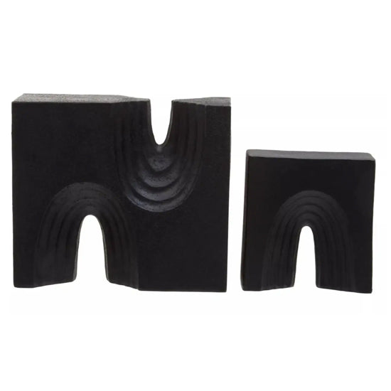 Broc Stonepowder And Polyresin Set Of 2 Sculptures In Black