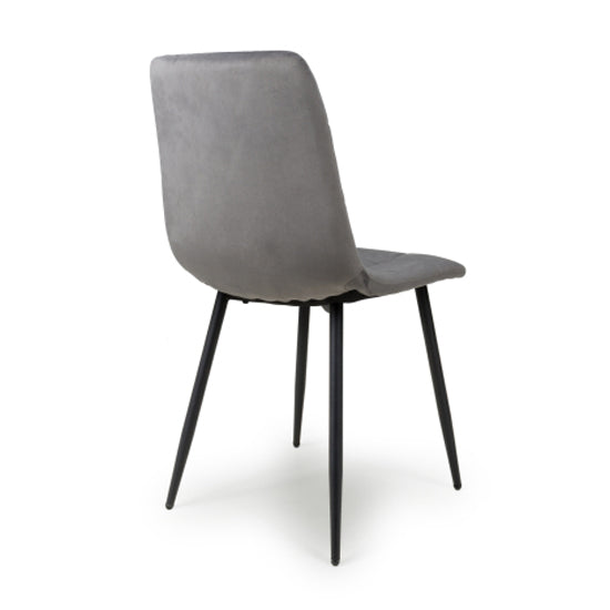 Madison Grey Brushed Velvet Dining Chairs In Pair