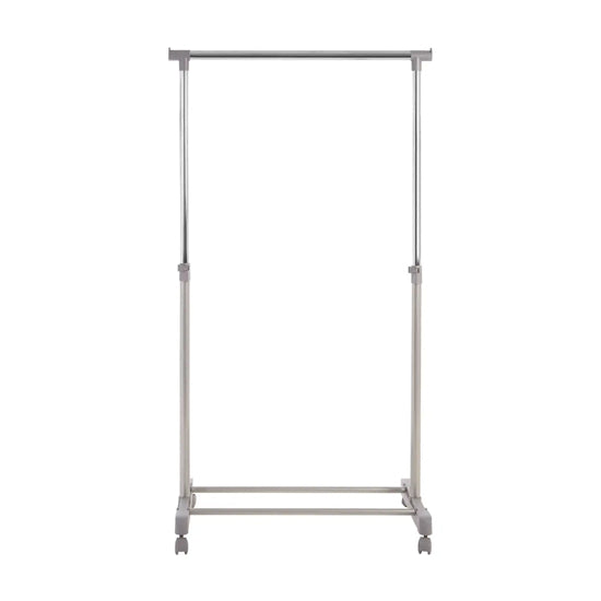 Alghero Metal Clothes Hanging Rail With Wheels In Chrome