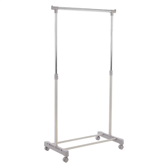 Alghero Metal Clothes Hanging Rail With Wheels In Chrome