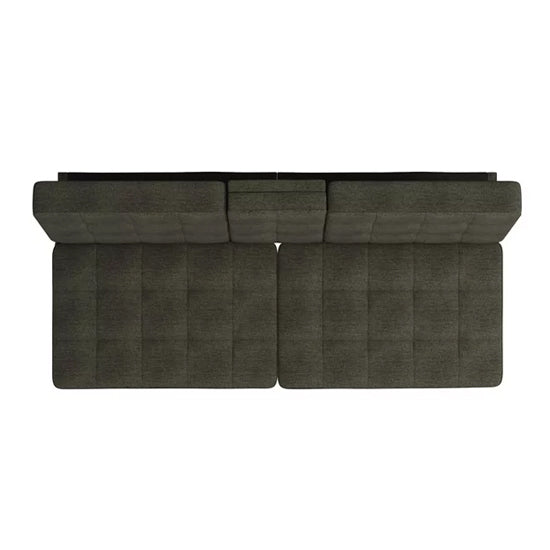 Adalynn Convertible Futon Linen Fabric Sofa Bed In Grey