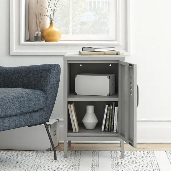 Bradford Metal Locker Storage Cabinet With 1 Door In Taupe