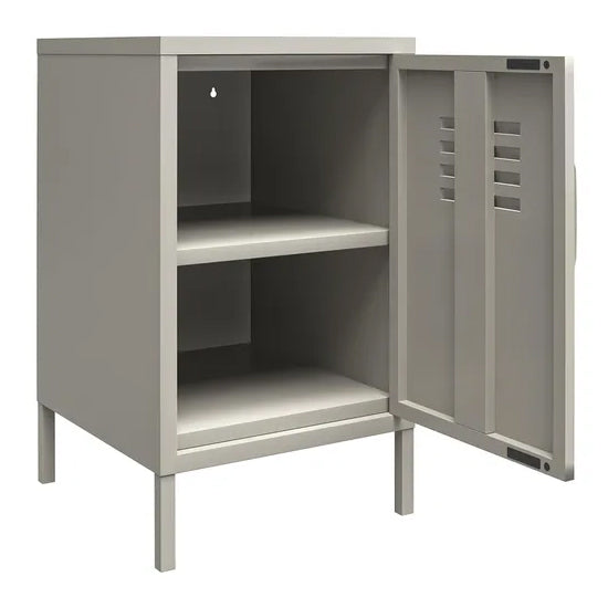 Bradford Metal Locker Storage Cabinet With 1 Door In Taupe