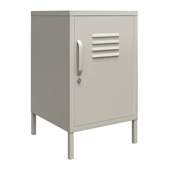 Bradford Metal Locker Storage Cabinet With 1 Door In Taupe