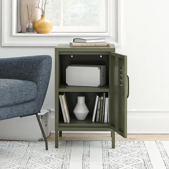 Bradford Metal Locker Storage Cabinet With 1 Door In Olive Green