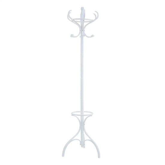 Arles Pine Wood Floor Standing Coat Stand In White