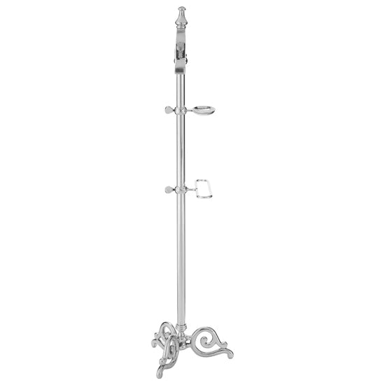 Galway Aluminium Floorstanding Clothes Valet Stand In Polished Aluminium