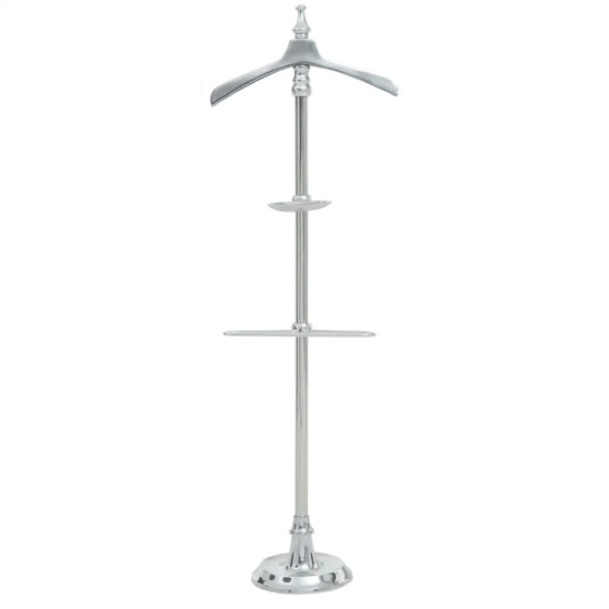 Galway Aluminium Floorstanding Clothes Valet Stand In Polished Aluminium