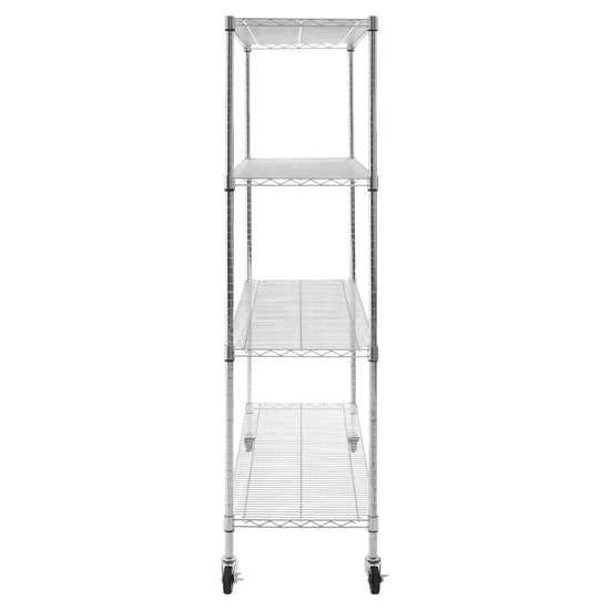 Frankfurt Carbon Steel 4 Tier Kitchen Shelving Unit In Chrome