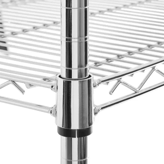 Frankfurt Carbon Steel 4 Tier Kitchen Shelving Unit In Chrome