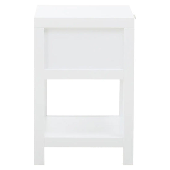 Sherman Wooden Side Table With 1 Drawer In White