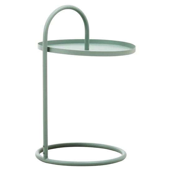 Trosa Round Metal Hanging Top Side Table In Green