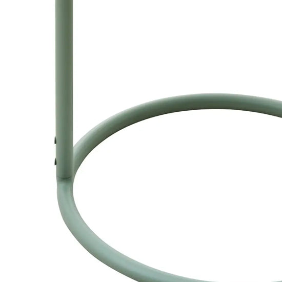 Trosa Round Metal Hanging Top Side Table In Green