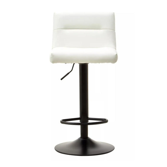 Baina White Faux Leather Effect Bar Stools In Pair