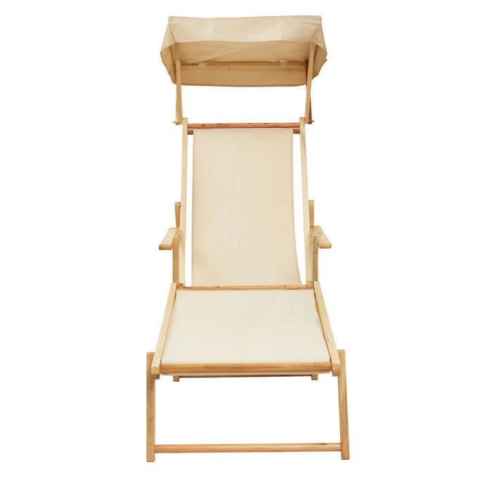 Beauport Oxford Fabric Lounger In Cream