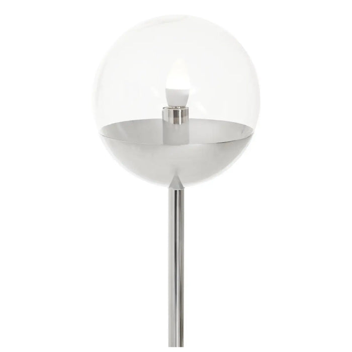 Revive Clear Glass Shade Floor Lamp In Chrome